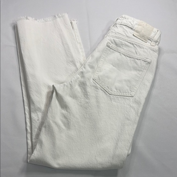 Zara White Boyfriend Jeans Relaxed Fit - Picture 1 of 6
